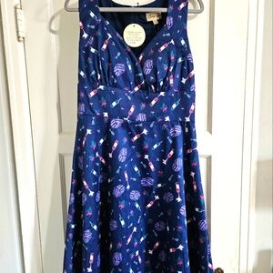 Lindy Bop Retro style Novelty print Swing Dress